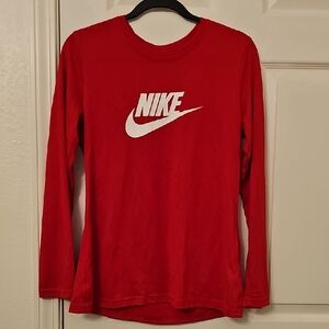 Nike Kids Bright Red Long Sleeve Tee